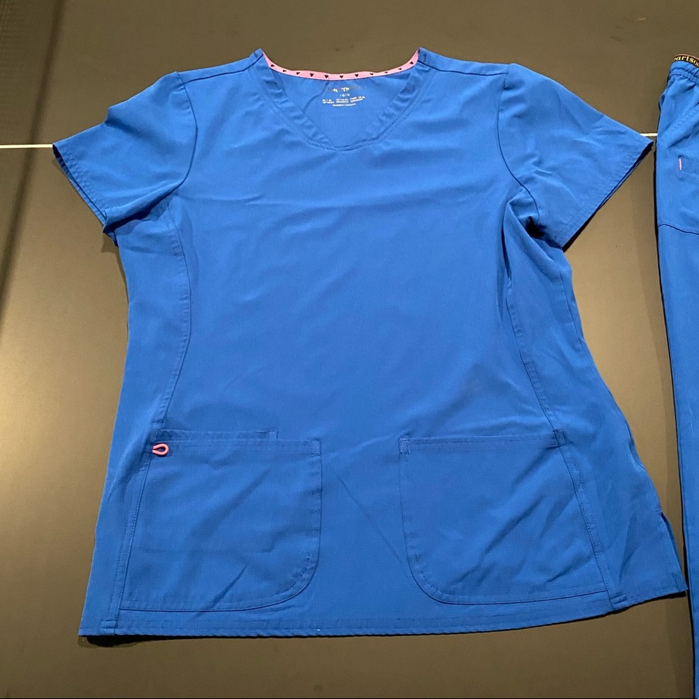 Royal blue scrub top!